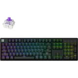 Keychron K10 HE-J1, toetsenbord Zwart/zwart, BE Lay-out, Gateron Double-Rail Magnetic Nebula, RGB leds, Hot-swappable, Bluetooth, 2.4GHz