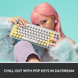 Logitech POP Keys - DAYDREAM, toetsenbord Blauwgrijs/wit, US lay-out, GX Brown, Bluetooth