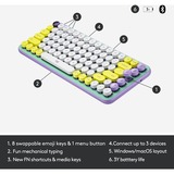 Logitech POP Keys - DAYDREAM, toetsenbord Blauwgrijs/wit, US lay-out, GX Brown, Bluetooth