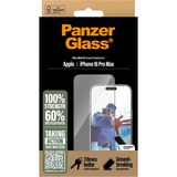 PanzerGlass iPhone 16 Pro Max - Ultra-Wide Fit screenprotector Transparant/zwart