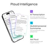 Plaud Note Pro dicteerapparaat Zwart, 64 GB, Bluetooth (BLE 5.4), Dual-band Wi-Fi (2.4GHz & 5GHz)
