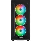 Sharkoon TG6M RGB midi tower behuizing Zwart | 4x USB-A | RGB | Window