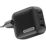Sitecom 100W GaN Power Delivery oplader Zwart, 2x USB-C, 1x USB-A