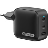 Sitecom 100W GaN Power Delivery wandoplader Zwart