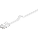 goobay Cat.6 netwerkkabel Wit, 10 meter, U/UTP, RJ-45, Platte kabel
