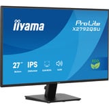 iiyama ProLite X2792QSU-B1 27" monitor Zwart, HDMI, DisplayPort, 2x USB-A, USB-B, 120 Hz
