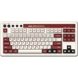 8BitDo Retro Mechanical Keyboard Fami Edition, gaming toetsenbord beige/rood, Britse lay-out, Kailh Box White, TKL, Bluetooth Low Energy, Wireless 2.4G, USB