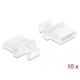 DeLOCK Dust Cover met greep voor USB Type-C (female) beschermdop Wit, 10 stuks