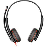HP Poly Blackwire 3225 Stereo USB-C on-ear  Zwart/rood, Pc