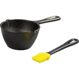 Lodge Saus-set LMPK21, met handvat kookpan Zwart, Ø 13,6cm, incl. siliconen borstel