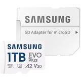 SAMSUNG EVO Plus microSDXC, 1 TB geheugenkaart Wit, U3, V30, A2, Incl. SD-Adapter