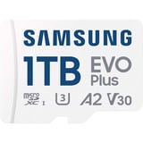 SAMSUNG EVO Plus microSDXC, 1 TB geheugenkaart Wit, U3, V30, A2, Incl. SD-Adapter
