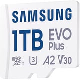SAMSUNG EVO Plus microSDXC, 1 TB geheugenkaart Wit, U3, V30, A2, Incl. SD-Adapter