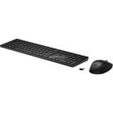 HP 650 draadloze toetsenbord- en muiscombinatie desktopset Zwart, BE lay-out (AZERTY), Plunger, 100%, 1200 - 4000 dpi