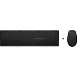HP 650 draadloze toetsenbord- en muiscombinatie desktopset Zwart, BE lay-out (AZERTY), Plunger, 100%, 1200 - 4000 dpi