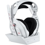 Logitech G Astro A50 LIGHTSPEED over-ear gaming headset Wit, Basisstation (Gen 5), Pc, Xbox, PS5, Nintendo Switch, Bluetooth / USB-C