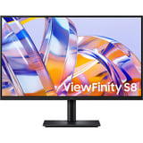 Samsung ViewFinity S8 S80UH 32" 4K UHD monitor Zwart, HDMI, DisplayPort, 3x USB-A, USB-C, RJ-45