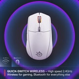SteelSeries Rival 3 Wireless Gen 2 gaming muis Wit, 18.000 dpi, RGB, 2.4GHz / Bluetooth 5.0