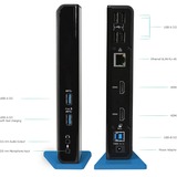 i-tec USB 3.0/USB-C Dual HDMI Docking Station Zwart