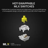 Corsair VANGUARD 96 RGB mechanisch gaming toetsenbord Zwart, US lay-out (QWERTY), Corsair MLX Plasma, 96%, RGB, Keycaps PBT double-shot, ABS single-shot, Hot-swap
