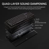 Corsair VANGUARD 96 RGB mechanisch gaming toetsenbord Zwart, US lay-out (QWERTY), Corsair MLX Plasma, 96%, RGB, Keycaps PBT double-shot, ABS single-shot, Hot-swap