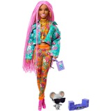 Mattel Barbie Extra #10 - Floral-Print Jacket with DJ Mouse Pet Pop 
