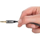 goobay Plus 3,5 mm stereo jack kabel Zwart/zilver, 1 meter