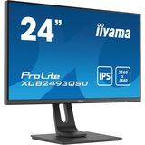 iiyama ProLite XUB2493QSU-B1 24" Monitor Zwart, HDMI, DisplayPort, USB, Audio