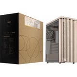 ASUS ProArt PA401 Wood Edition - Tempered Glass Panel midi tower behuizing Beige/houtkleur | 2x USB-A | 1x USB-C | Tempered Glass