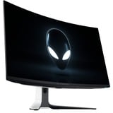 Alienware AW3225QF 32" 4K Ultra HD curved gaming monitor Wit/zwart, 1x DisplayPort, 2x HDMI, 1x USB-C, 3x USB-A, 240 Hz