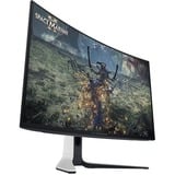 Alienware AW3225QF 32" 4K Ultra HD curved gaming monitor Wit/zwart, 1x DisplayPort, 2x HDMI, 1x USB-C, 3x USB-A, 240 Hz