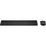 HP 495C draadloze muis- en toetsenbordcombo desktopset Zwart, BE lay-out (AZERTY), 4000 dpi