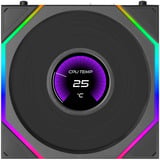 Lian Li UNI FAN TL LCD FLEX 120 Wireless RGB case fans Zwart, 3 stuks, 124 x 120 x 28 mm, PWM