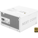NZXT C1200 Gold ATX 3.1, 1200 Watt voeding  Wit, 1x 12VHPWR, 3x PCIe, kabelmanagement