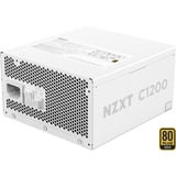 NZXT C1200 Gold ATX 3.1 modulaire 1200 watt voeding  Wit, 1x 12V-2x6, 3x PCIe
