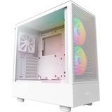 NZXT H5 Flow RGB All White midi tower behuizing Wit (mat) | 1x USB-A | 1x USB-C | RGB | Window