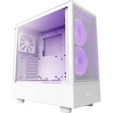 NZXT H5 Flow RGB All White midi tower behuizing Wit (mat) | 1x USB-A | 1x USB-C | RGB | Window