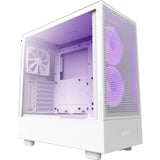 NZXT H5 Flow RGB All White midi tower behuizing Wit (mat) | 1x USB-A | 1x USB-C | RGB | Window