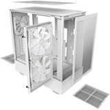 NZXT H5 Flow RGB All White midi tower behuizing Wit (mat) | 1x USB-A | 1x USB-C | RGB | Window