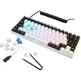 Sharkoon SKILLER SGK50 S3 RGB mechanisch gaming toetsenbord Wit, BE lay-out (AZERTY), Gateron Yellow, 75%, Hot-swappable