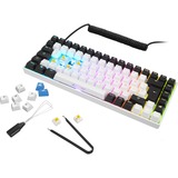 Sharkoon SKILLER SGK50 S3, gaming toetsenbord Wit, BE Lay-out, Gateron Yellow, RGB leds, Hot-swappable, 75%