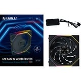 Lian Li UNI FAN TL 120 Wireless Reverse Blade RGB case fan Zwart, 120 x 124 x 28 mm, PWM