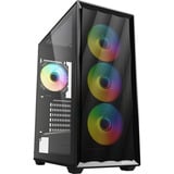 Sharkoon VK4 ARGB midi tower behuizing Zwart | 2x USB-A | RGB | Tempered Glass