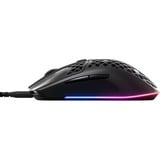 SteelSeries Aerox 3 Onyx 2022 gaming muis Zwart, 8500 dpi, RGB leds