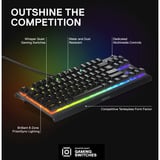 SteelSeries Apex 3 TKL RGB mechanisch gaming toetsenbord Wit, FR lay-out (AZERTY), SteelSeries Whisper-Quiet, 80% (TKL), RGB leds, TKL