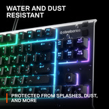 SteelSeries Apex 3 TKL, gaming toetsenbord Wit, FR lay-out, SteelSeries Whisper-Quiet, RGB leds, TKL