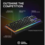 SteelSeries Apex 3 TKL, gaming toetsenbord Wit, FR lay-out, SteelSeries Whisper-Quiet, RGB leds, TKL