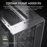 Corsair FRAME 4000D RS midi tower behuizing Wit | 2x USB-A | 1x USB-C | Tempered Glass