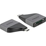 DeLOCK USB-C Card Reader for SD/MMC + microSD kaartlezer Grijs/zwart