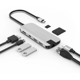 Hyper SLIM 8-in-1 USB-C Hub usb-hub Zilver